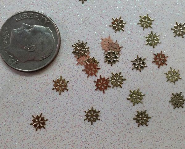 MI5 Gold Snowflake (24k very thin metal decoration) (25 pieces)