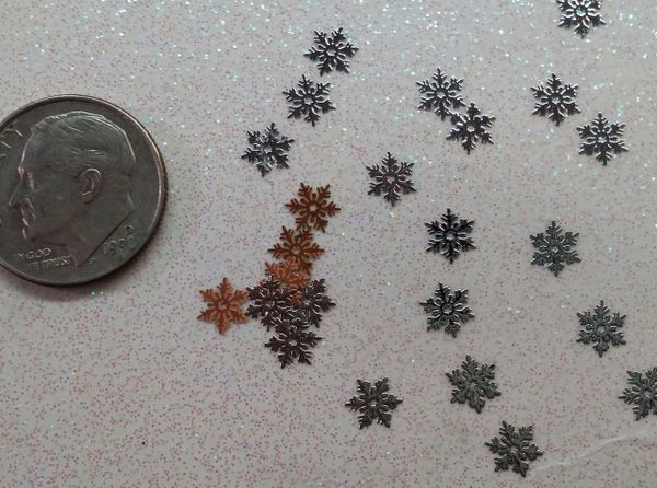 MI6 (Silver Snowflake 24k very thin metal decoration (25 pieces)