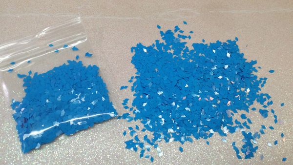 IN3 New Blue Diamond Shaped Glitter Insert (1.5 gr baggie)