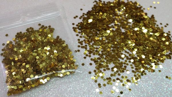 IN18 Gold Metallic Dots, Glitter Insert (1.5 gr baggie)