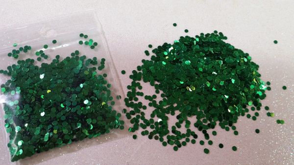 IN19 Green Metallic Dots, Glitter Insert (1.5 gr baggie)