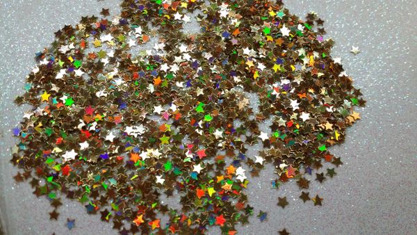 IN38 Holographic Gold 1/8th Star Glitter Insert (1.5 gr baggie)