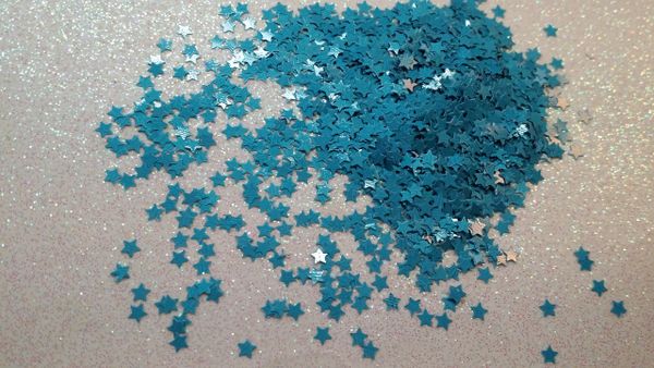 IN45 1/8th Argentina Matte Blue Star Glitter Insert (1.5 gr baggie)