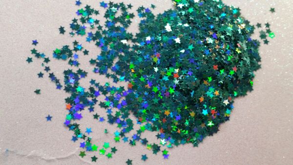 IN46 1/8th Holographic Ocean Spray Star Glitter Insert (1.5 gr baggie)