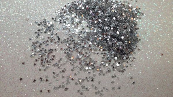 IN49 Tiny Silver Star Glitter Insert (1.5 gr baggie)