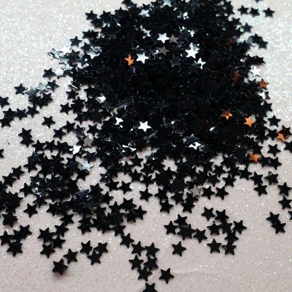 IN50 1/8th Black Star Glitter Insert (1.5 gr baggie)