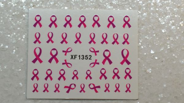 Water Slide Decal ( XF1352) Breast Cancer Ribbon