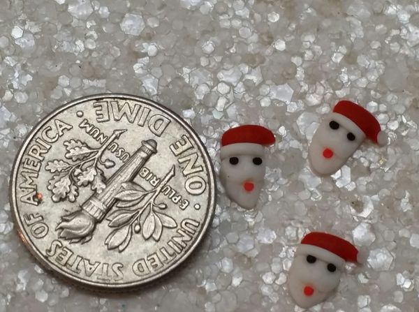 3D Holiday Charm Santa #3 (pack of 3)