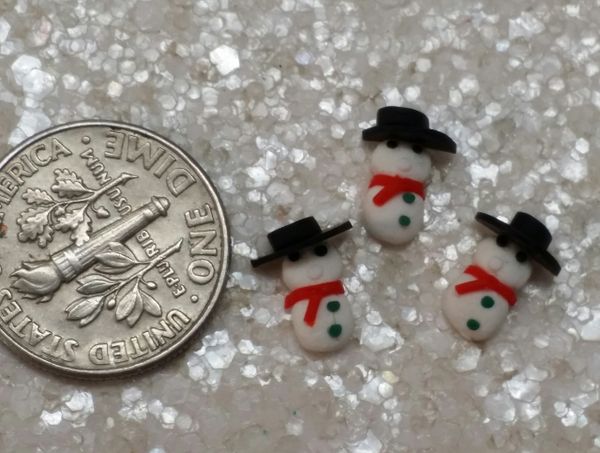 3D Holiday Charm Snowman #1 (pack of 3)