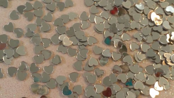 IN56 Silver Mirror Heart Insert (1.5 gr baggie)