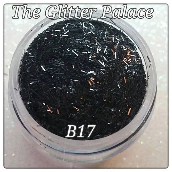 B17 New Black Fiber Solvent Resistant Glitter