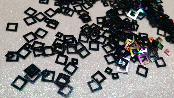 IN91 Black holographic Large Squares Insert (1.5 gr baggie)