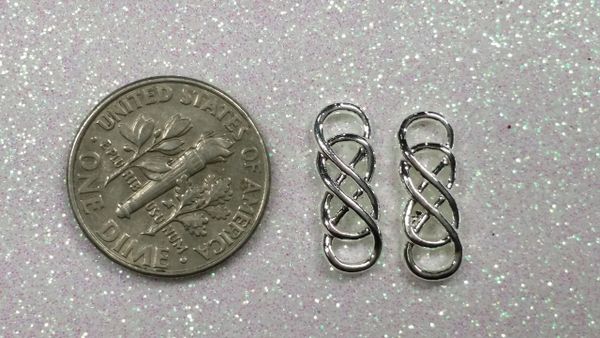 3D Charm #5 Silver Full Coverage Charm (pack of 2)