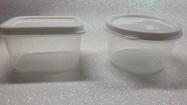 Storage- large 2 oz plastic containers with lids