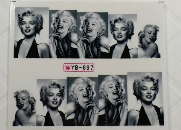 Water Slide Decal (YB697) Marilyn Monroe