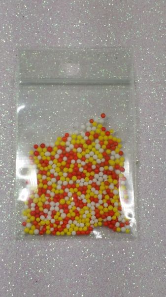 IN208 Yellow, Orange & White Balls Insert (1.5 gr baggie)