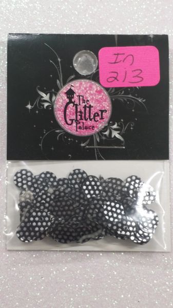 IN213 Black & Silver Polka Dot Insert (1.5 gr baggie)