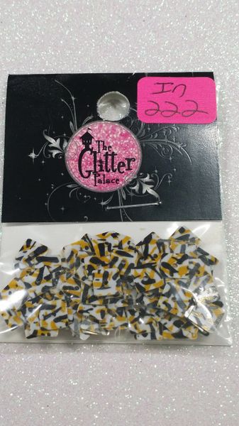 IN222 Yellow White & Black Square Insert (1.5 gr baggie)