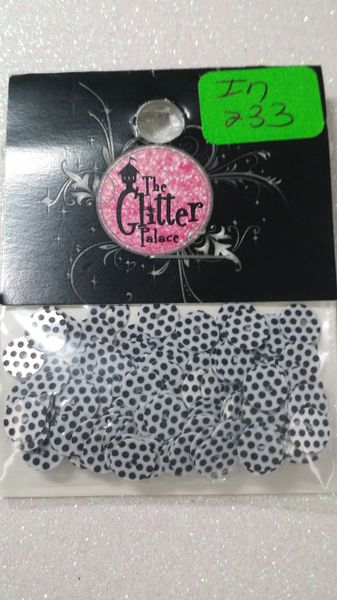 IN233 White & Black Polka Dot Circle Insert (1.5 gr baggie)