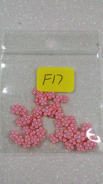 F17 Pink Flowers Sliced Femo Insert