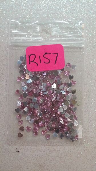 Rhinestone #R157 (pink heart rhinestone)