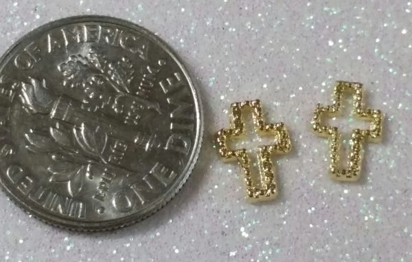 Cross #4 Gold Metal Cross (pack of 2)