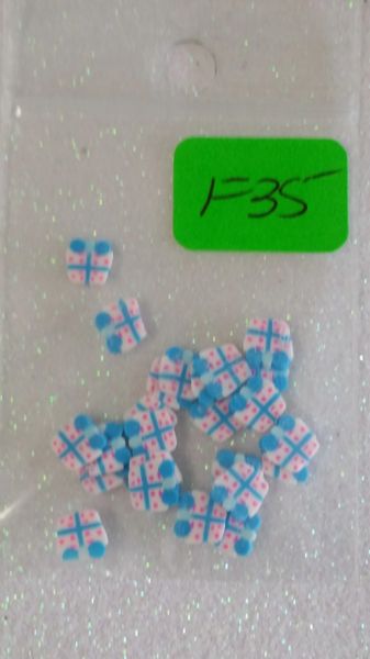 F35 Pink & Blue Present Sliced Femo Insert
