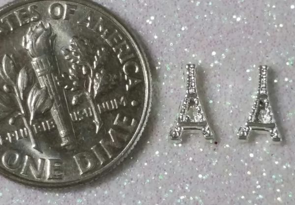 Eiffel Tower #1 Silver (pack of 2)
