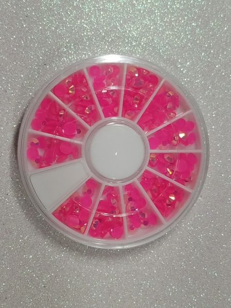 Rhinestone wheel #17 Hot pink
