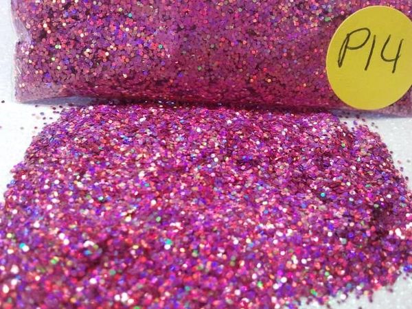 P14 Holographic Pink (.025) Solvent Resistant Glitter