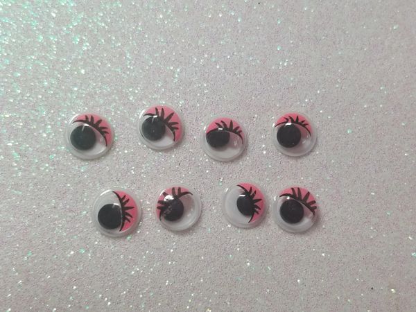 Googly Eyes #2 Pink (pack of 8)