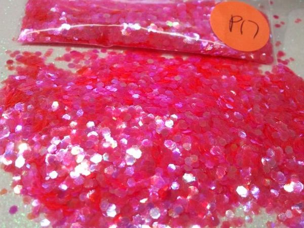 P17 Flourescent Pink (.062) Solvent Resistant Glitter