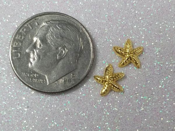 3d Starfish #1 Gold (pack of 2)