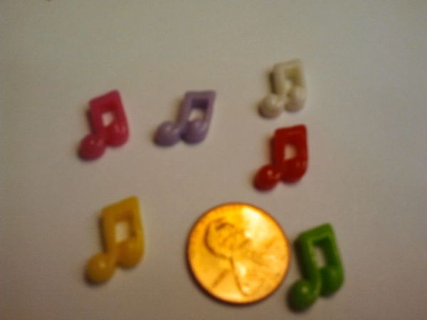 3D Music Note Large Charms (pack of three)