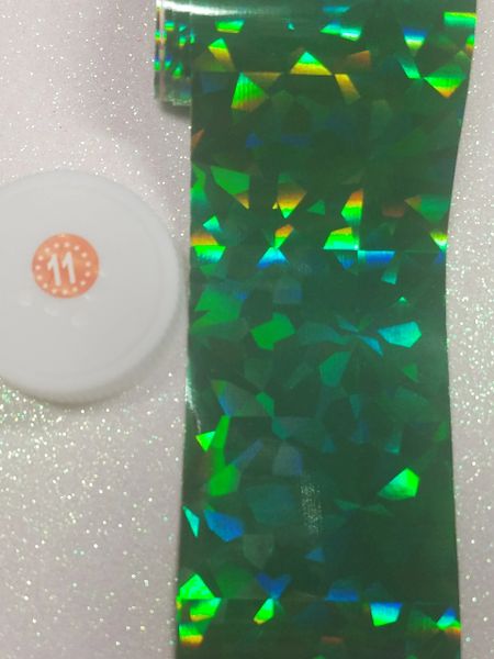 Foil #11 Holographic Green Pattern Foil Roll