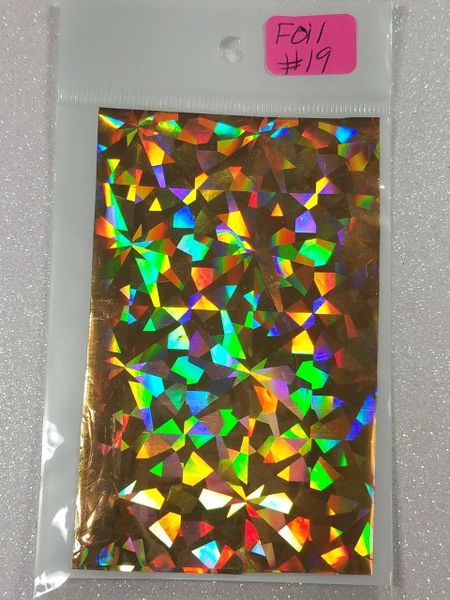 Foil #19 Gold Holographic Pattern Foil