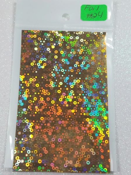 Foil #24 Gold Holographic Circle Design Foil