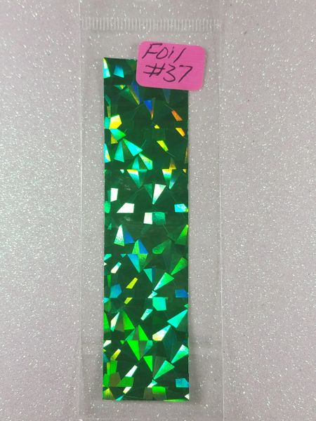 Foil #37 Holographic Green Pattern Foil Piece