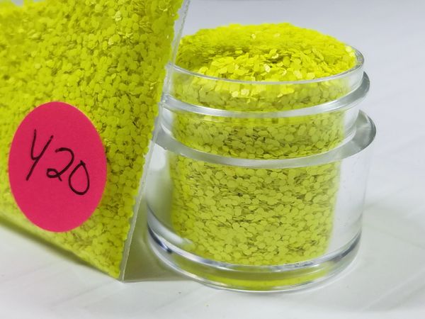 Y20 Neon Yellow (.040) Solvent Resistant Glitter