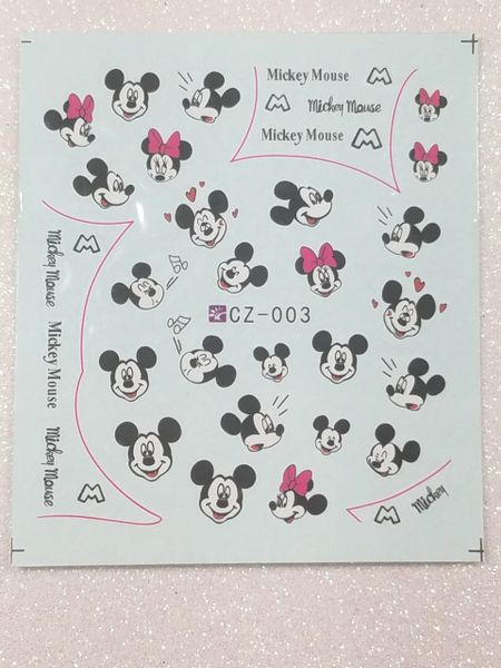 Water Slide Decal (CZ003) Mickey & Minnie