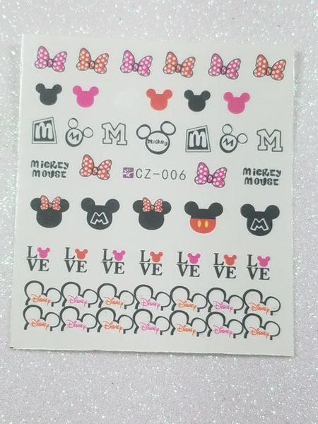 Water Slide Decal (CZ006) Mickey & Minnie