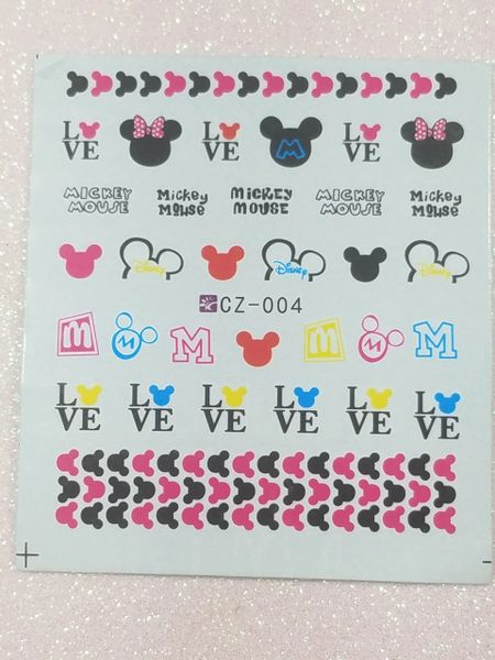 Water Slide Decal (CZ004) Mickey & Minnie