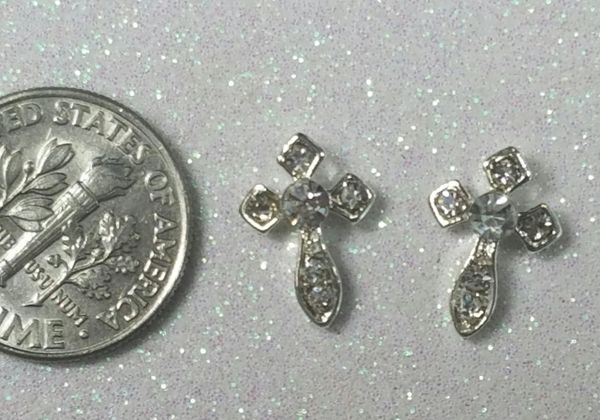 3D Cross #7 Silver (pack of 2)