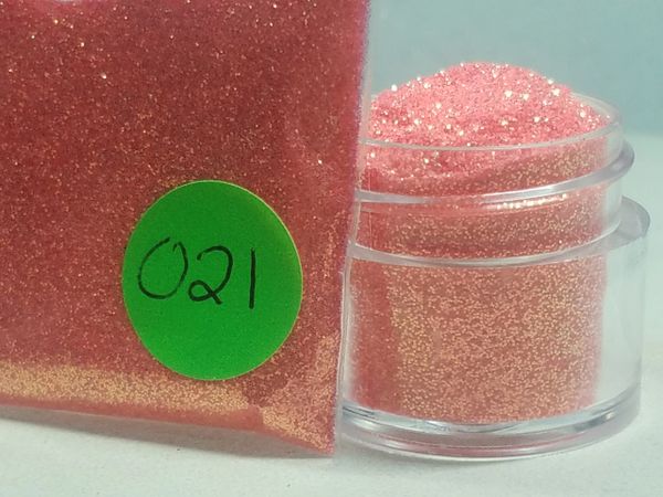 O21 Flouro Orange (.008) Solvent Resistant Glitter