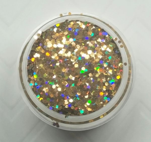 GO19 Holographic Gold (.040) Solvent Resistant Glitter