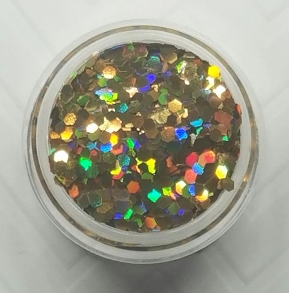 GO20 Holographic Gold (.062) Solvent Resistant Glitter