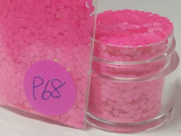 P68 Neon Pink (.062) Solvent Resistant Glitter