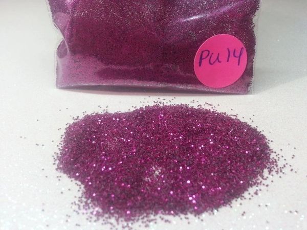 PU14 KK Fuschia (.040) Solvent Resistant Glitter