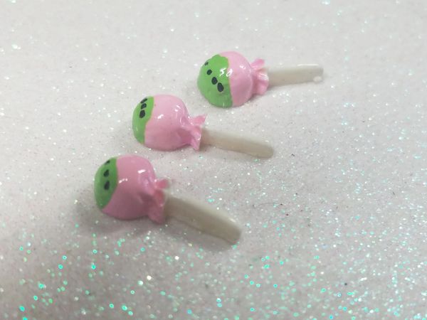 3D Food Candy #5 Pink Sucker Nail Charm (pack of three)