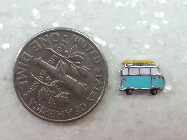 Charm #FL43- Volkswagen Bus(1piece)(perfect for nails, or living & floating lockets)